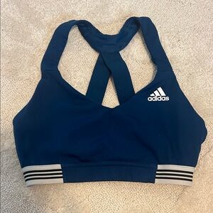Adidas Dark Blue Racerback Sports Bra